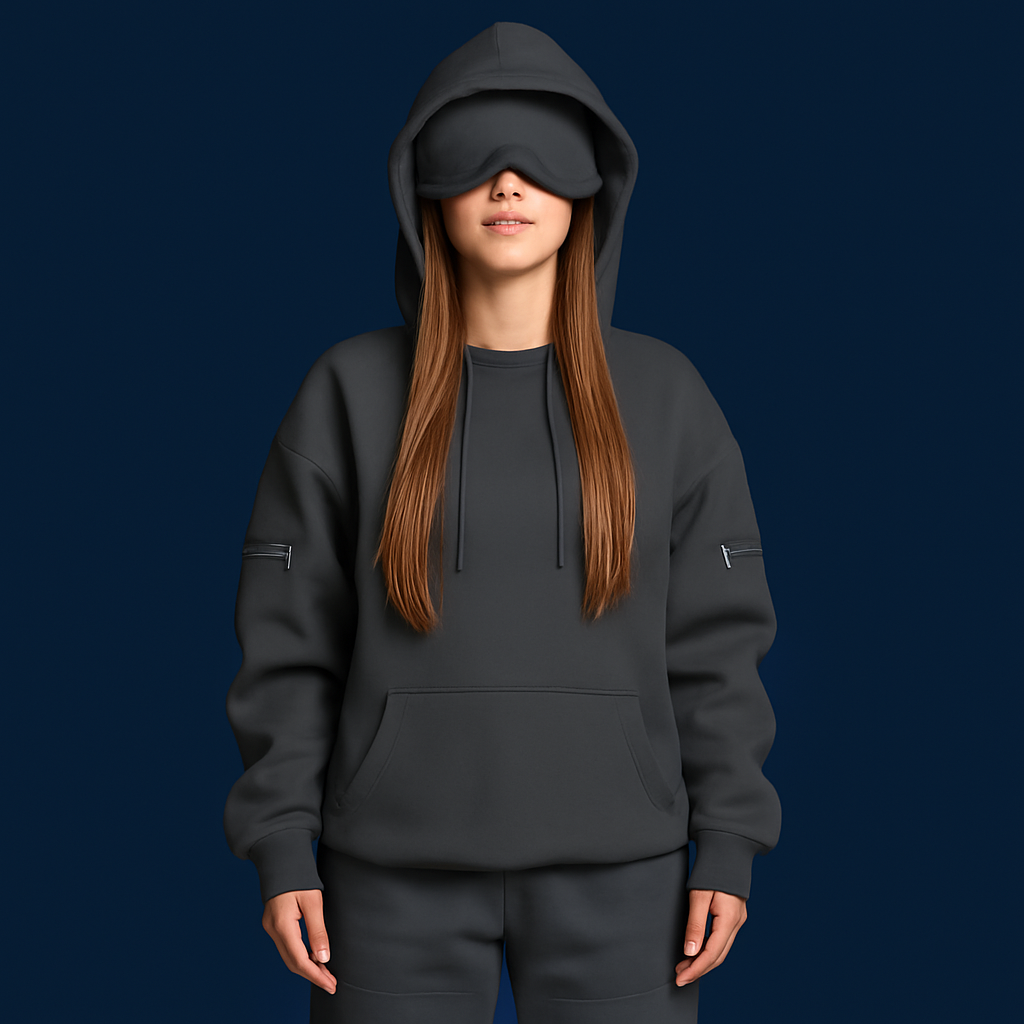 Travex™ Sleep Mask Hoodie + Side Pockets