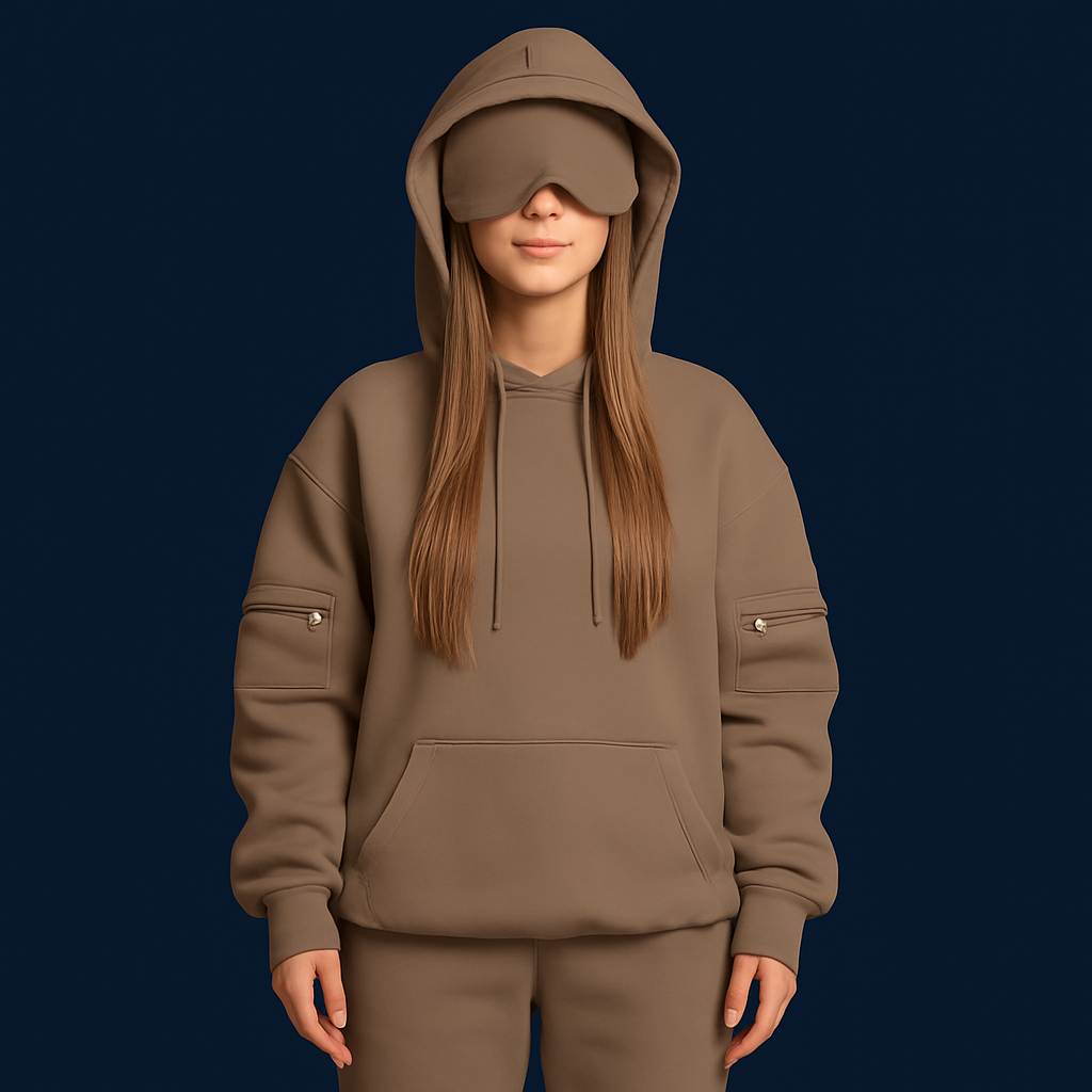 Travex™ Sleep Mask Hoodie + Side Pockets